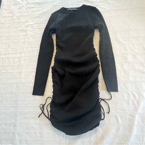 Black Long Sleeve Dress size XS with side gathering